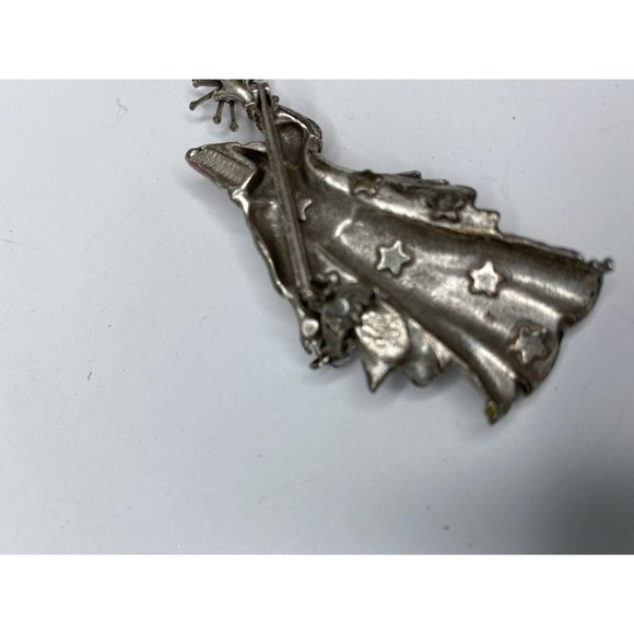 Kirk's Folly Merlin Pin Brooch Wizard Silver Tone Sorcerer Moon Stars Lizzard - Picture 8 of 8